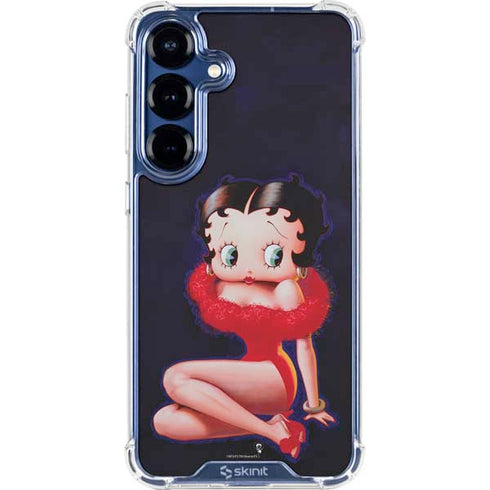 Betty Boop Red Dress Galaxy S25 Clear Case